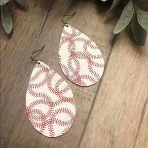 Play Ball Leather Earrings